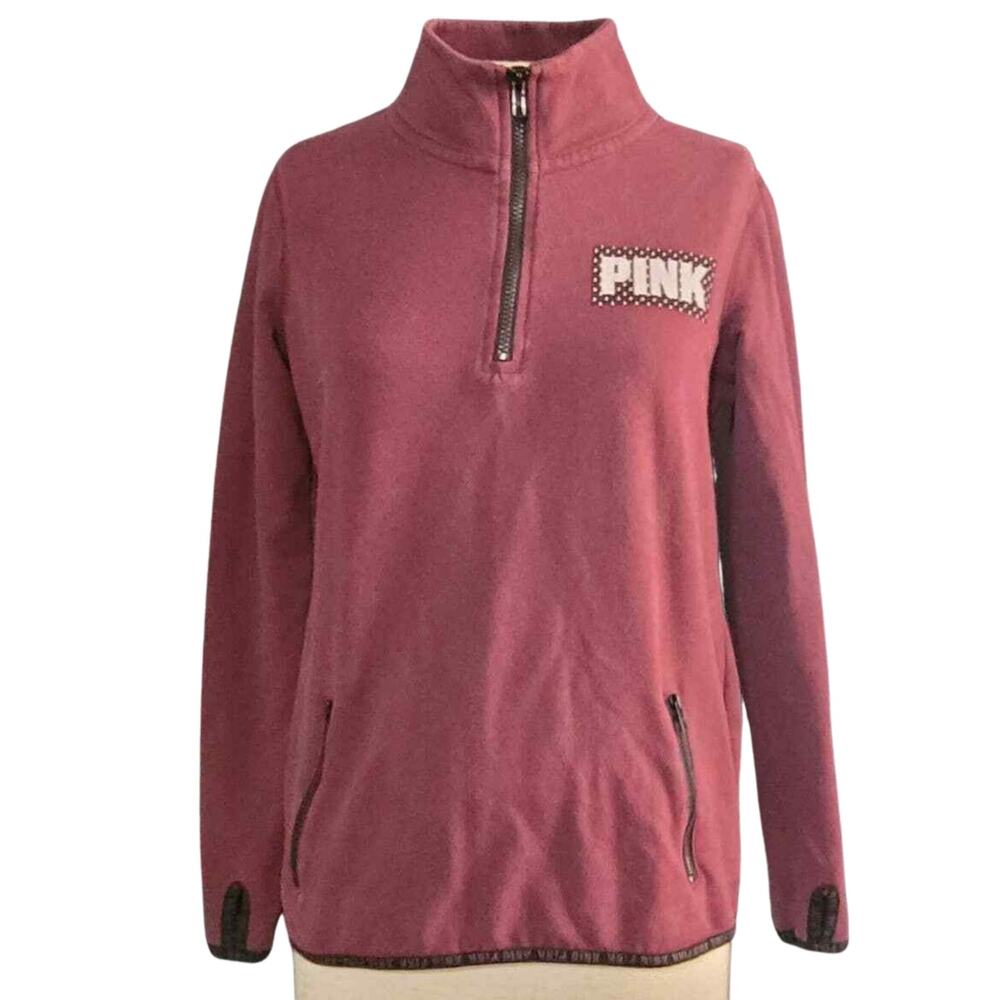 Pink by Victorias Secret Burgundy Pullover Size XS
